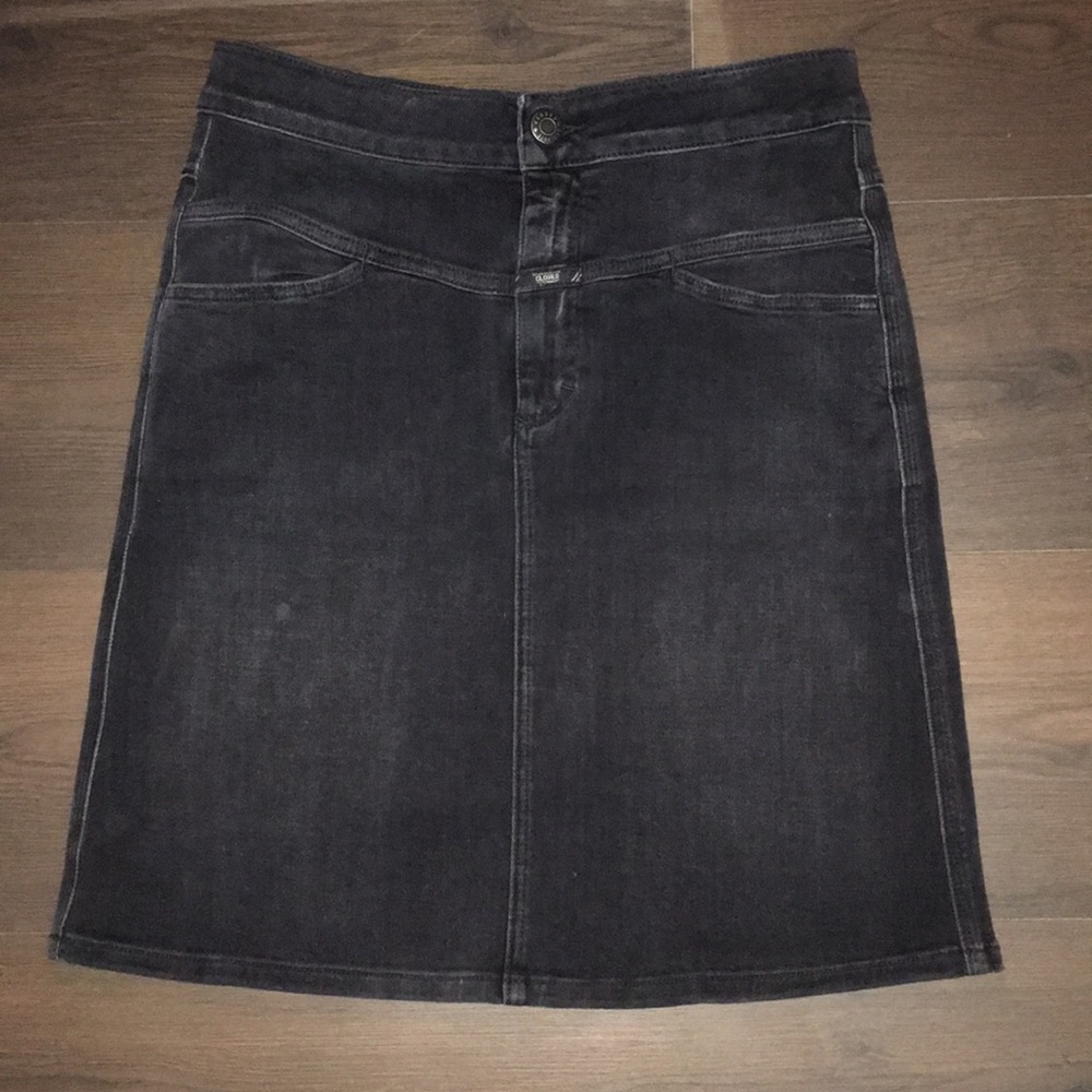 Stretch Denim Skirt-Closed